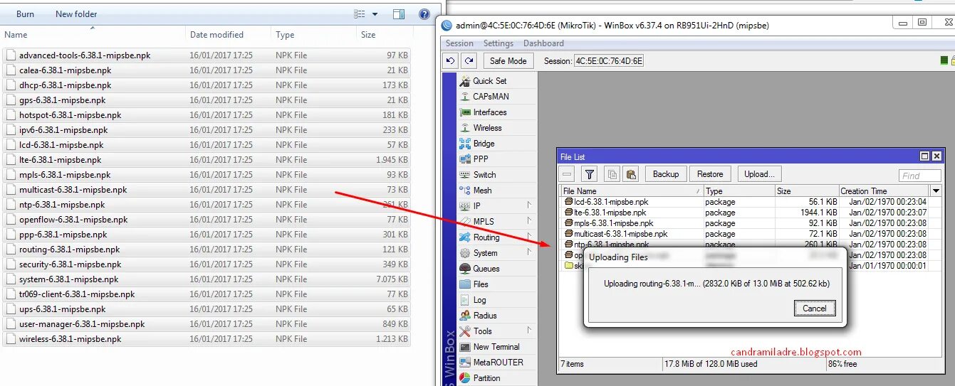 Mikrotik downgrade