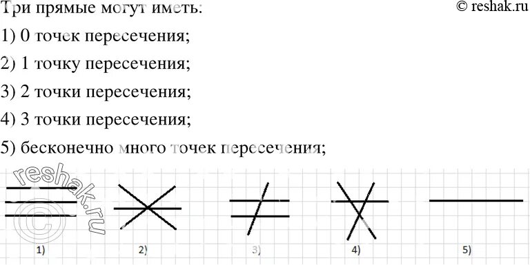 Сколько точек имеет 2 прямые. Сколько точек пересечения могут иметь три прямые. Сколько точек пересечения могут иметь 5 прямых. Сколько точек пересечения могут иметь три прямые на плоскости. Сколько точек пересечения могут иметь две прямые.