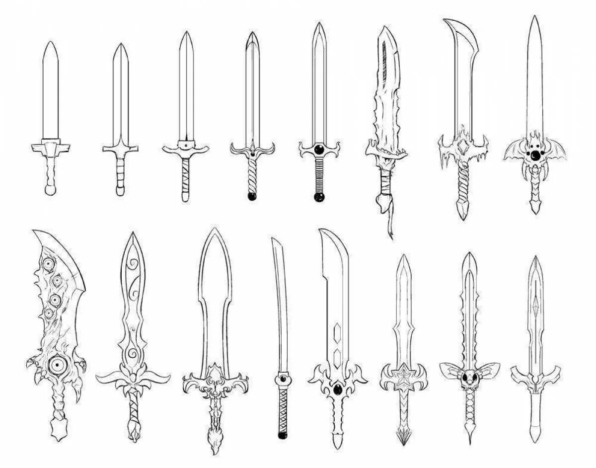 Раскраска стендов нож. Раскраска оружие. Скетчи холодного оружия. Раскраски холодного оружия. Рисунки для срисовки оружие.