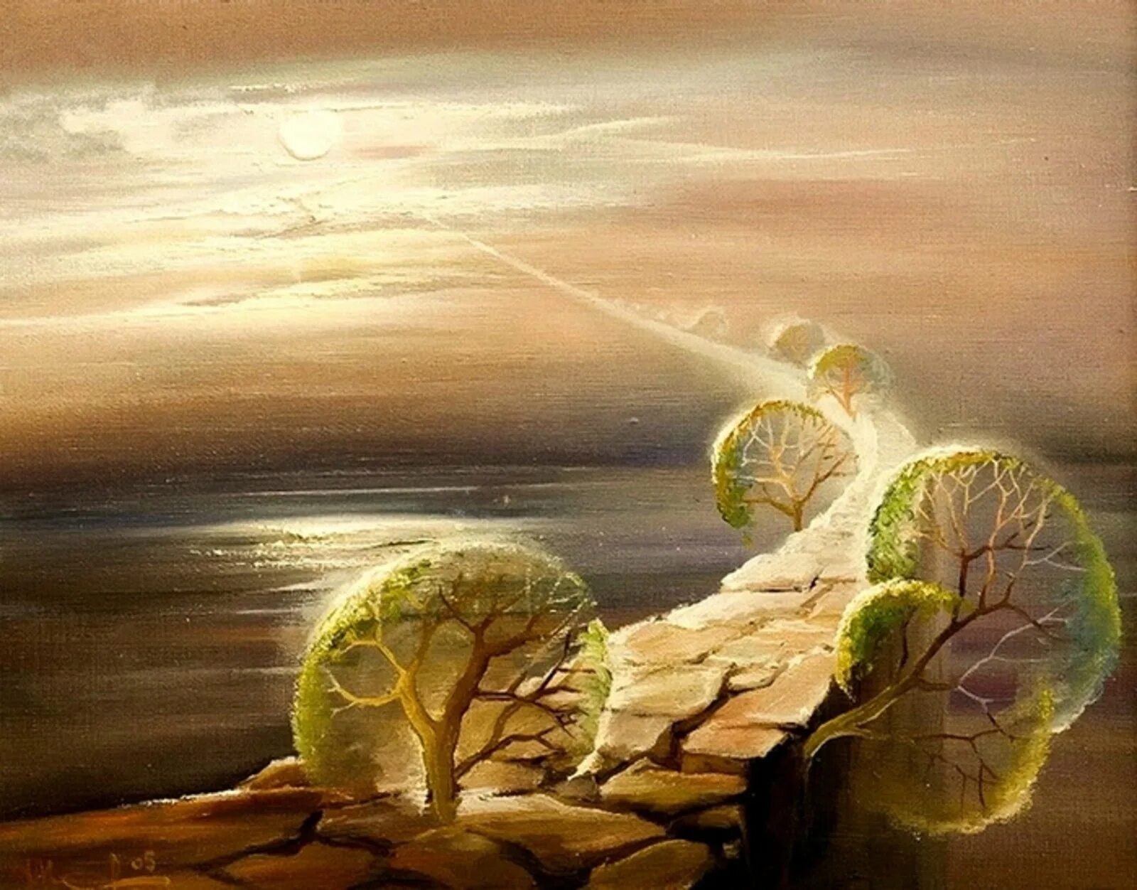 Сюрреалистические пейзажи. Тихая вечность. Любовные стихи татьяне. Бесконечность жизни. Художник матевосян рафаэль.