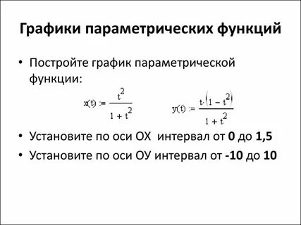 График заданный параметрически