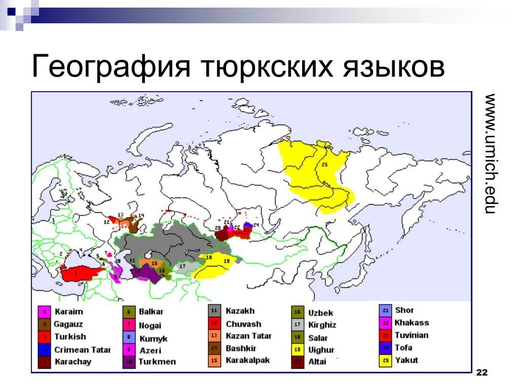 Тюркские языки языковая группа