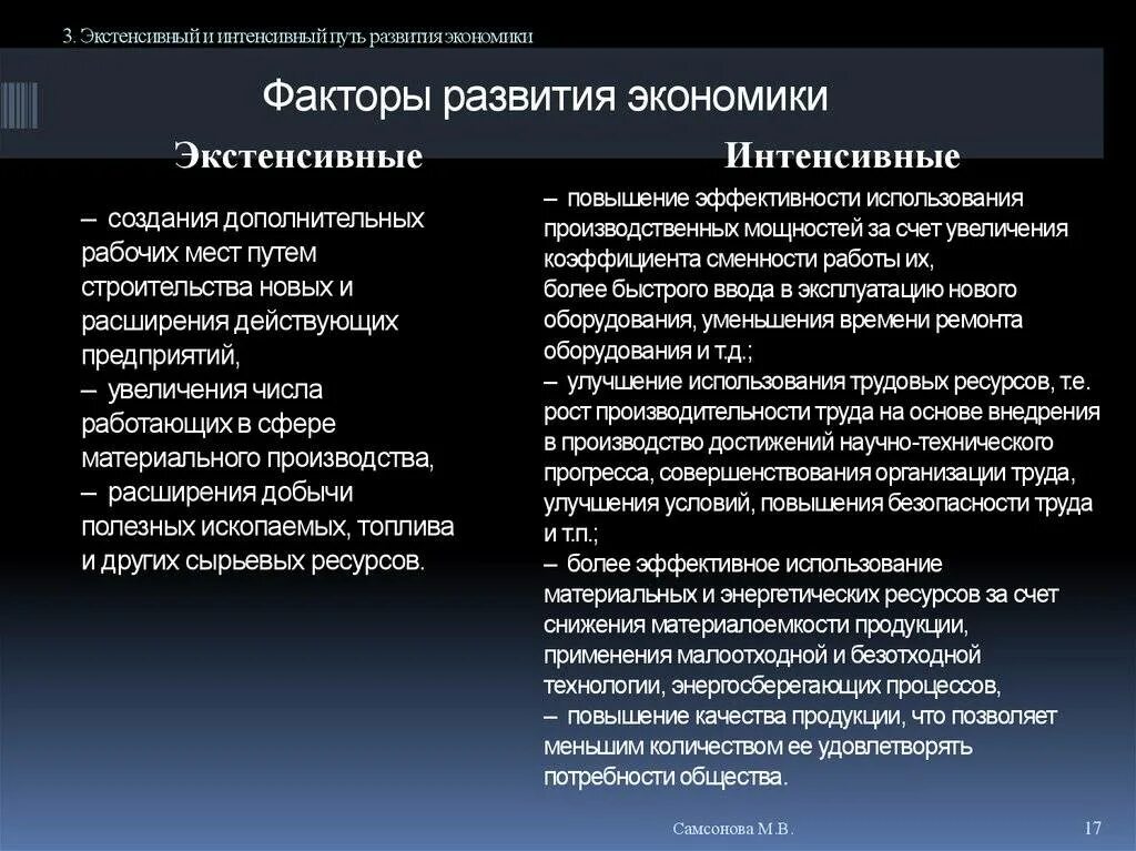 Факторы экономического развития. Интенсивный путь развития экономики. Экстенсивный путь развития. Факторы интенсивного пути экономического развития. Факторы экономического развития предприятия