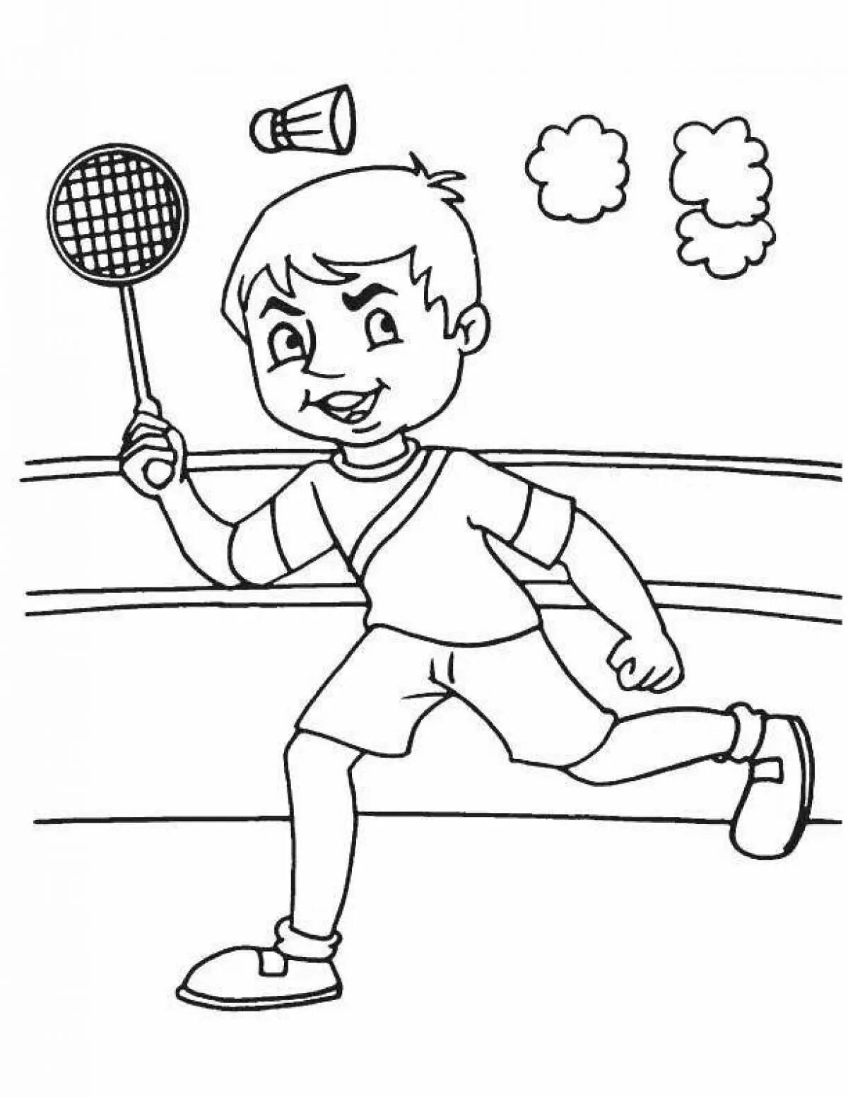 Раскраска спортивные игры для детей распечатать Pin on sport coloring page