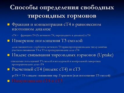 Свободные гормоны