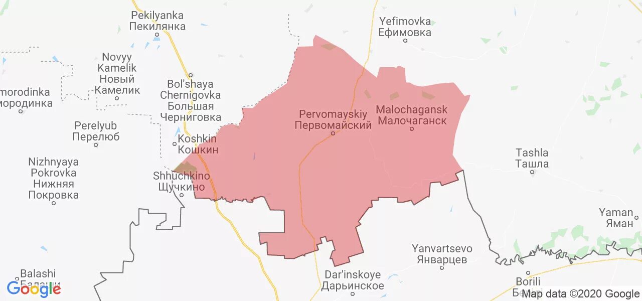 Первомайский район Оренбургская область на карте области. Карта Первомайского района Оренбургской области. Карта Первомайского района Оренбургской. Граница Первомайского района Оренбургской обл.