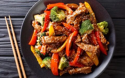 Мясо по тайски с болгарским