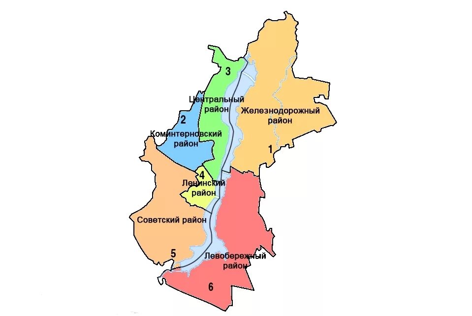 Пограничный район карта. Карта г Воронежа по районам. Разделение Воронежа по районам карта. Карта районов Воронежа на карте. Карта Воронежа с районами города Воронеж.