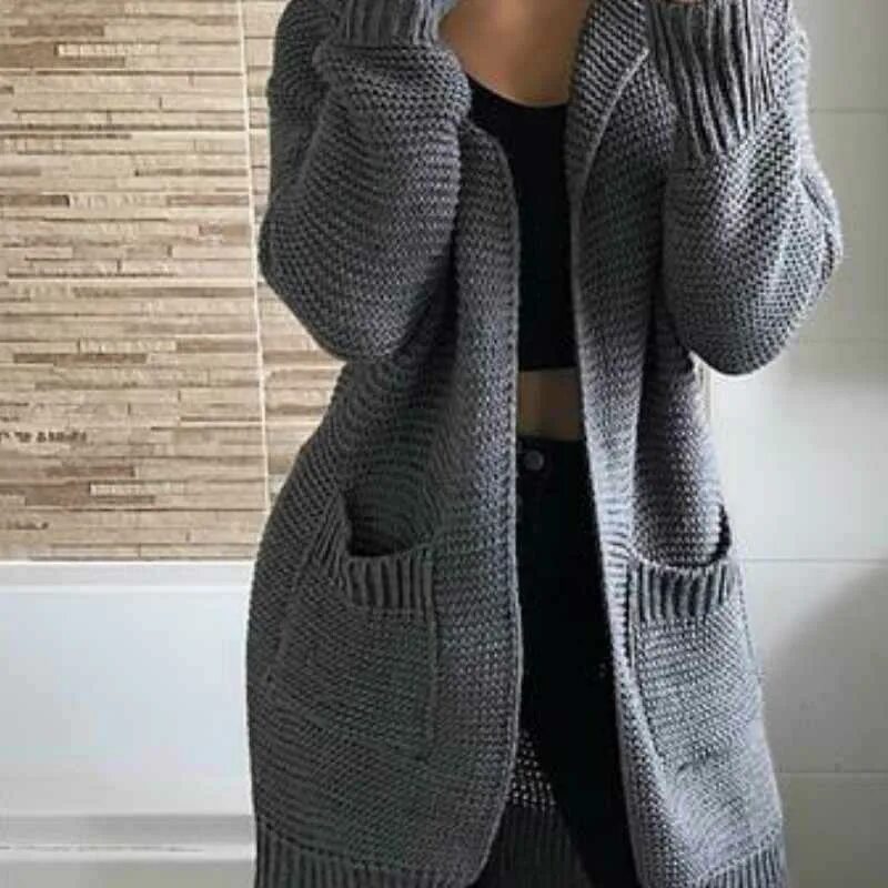 Casual knitting long cardigan female Loose kimono cardigan knitted jumper 2018 w