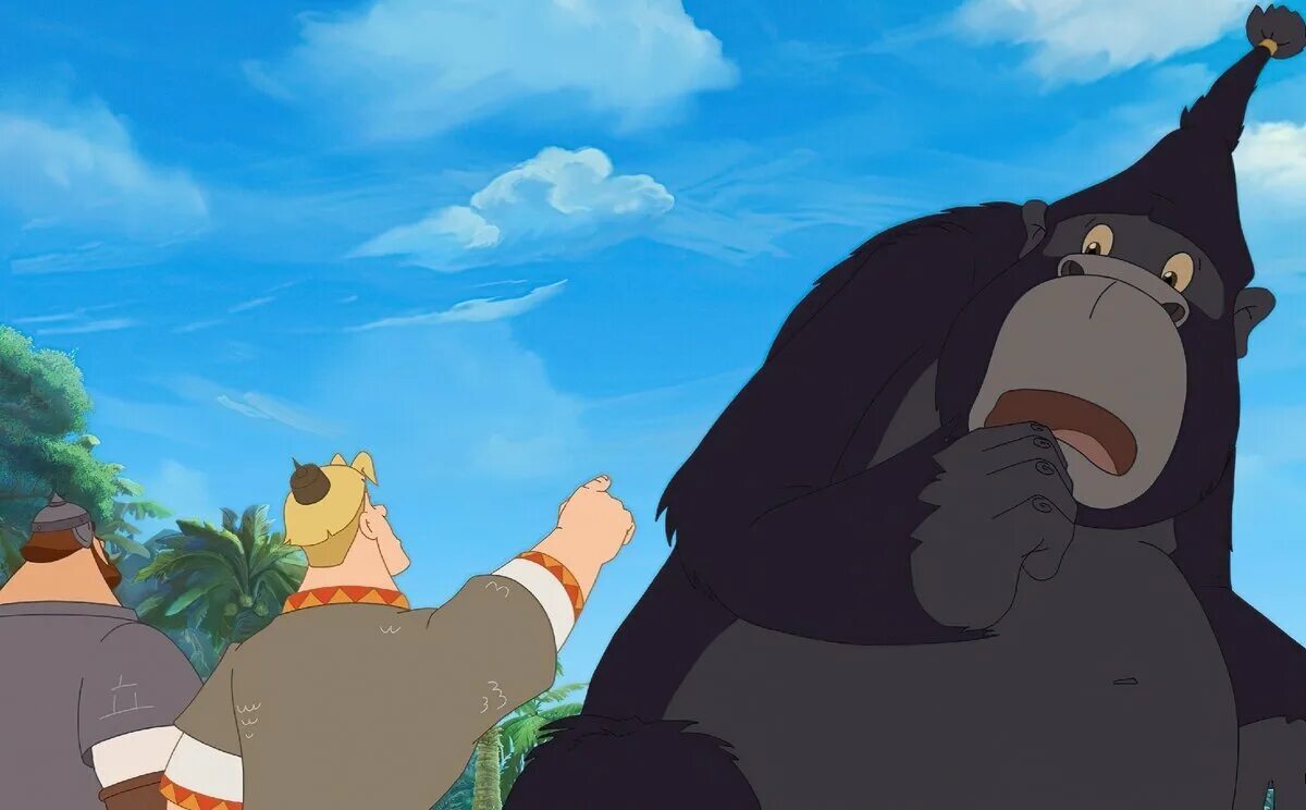 Три богатыря на дальних берегах гомума. Гомума три богатыря. Три богатыря на дальних берегах как звали гориллу. Горилла гамуму. Три богатыря на дальних берегах гамумба.