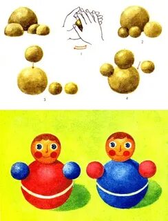 Неваляшка для незнайки лепка