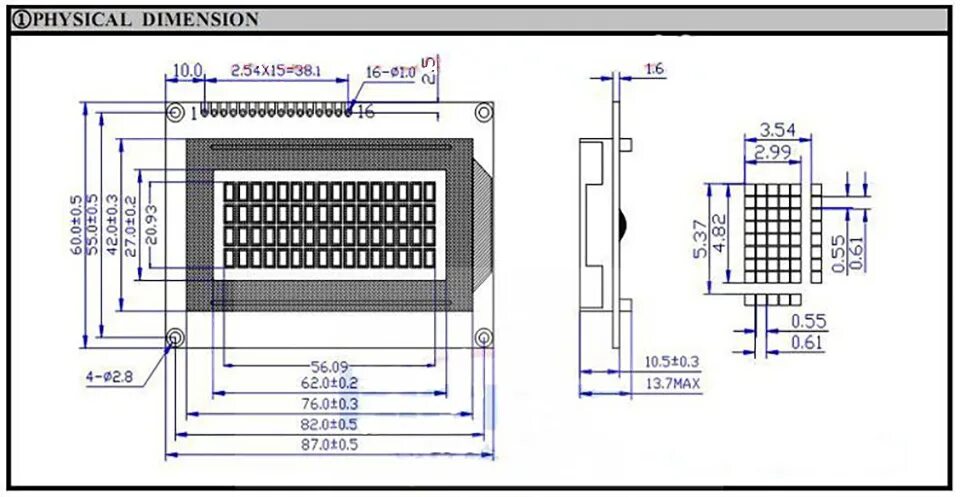 Lcd дисплей размеры. Символьный дисплей lcd 1604. lcd 1604 размеры. контроллер 10 пин символьного жк-дисплея. lcd 1604 чертеж.