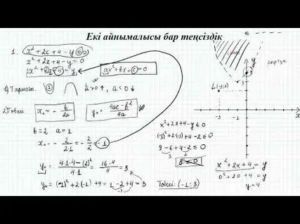 Екі айнымалысы бар теңсіздіктер