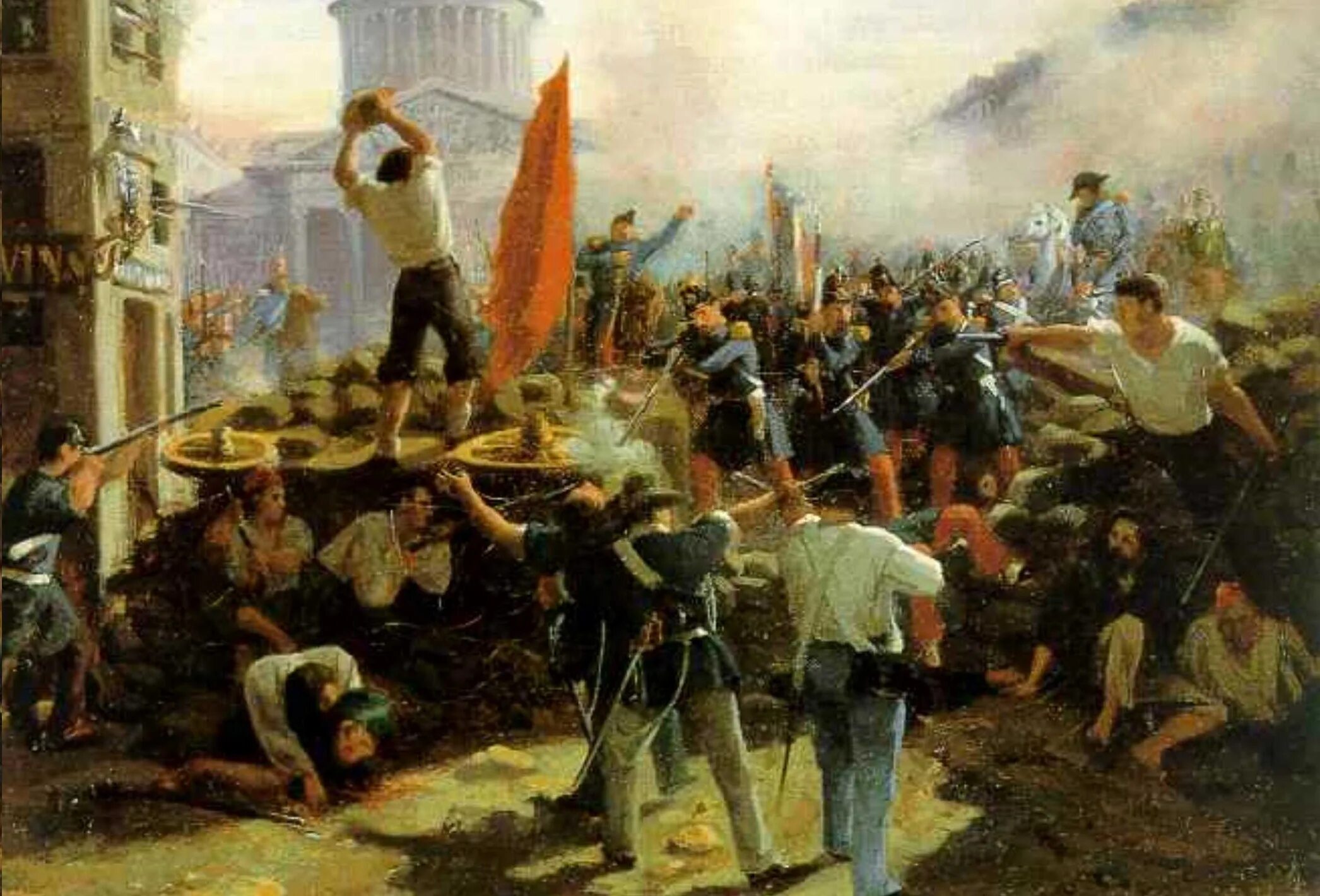 В каком городе вспыхнуло антиримское восстание. Июньское восстание 1848 г в Париже. Баррикады Франция 1848 год. Революция 1848 года во Франции.
