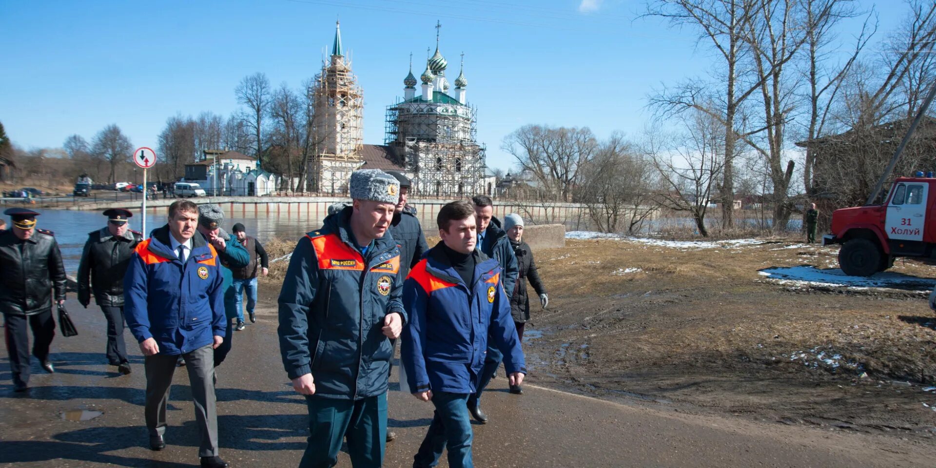 Учение МЧС В Южском районе. Село Холуй Южского района после паводка в 2021. Ситуация в ивановском