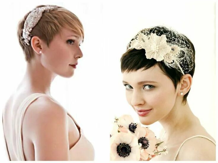 Очень короткие свадебные прически 25 Best Wedding Hairstyles for Short Hair 2012 2013 Novias con pelo corto, Pei