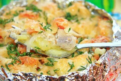 Тилапия в духовке с овощами