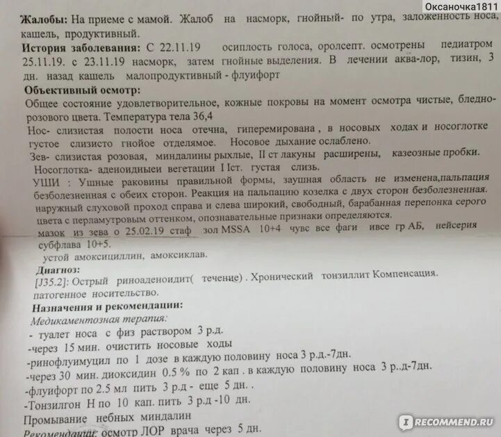 Назначения ЛОР врача при аденоидите. Ринофлуимуцил при аденоидите. Ринофлуимуцил+назонекс схема лечения аденоидита.