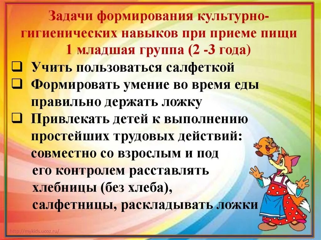 Формирование культурно-гигиенических навыков у детей 2-3 лет. Культурно-гигиенические навыки во 2 младшей. КГН для первой младшейтгр. Воспитание у детей гигиенических навыков приема пищи. Кгн средняя группа по фгос