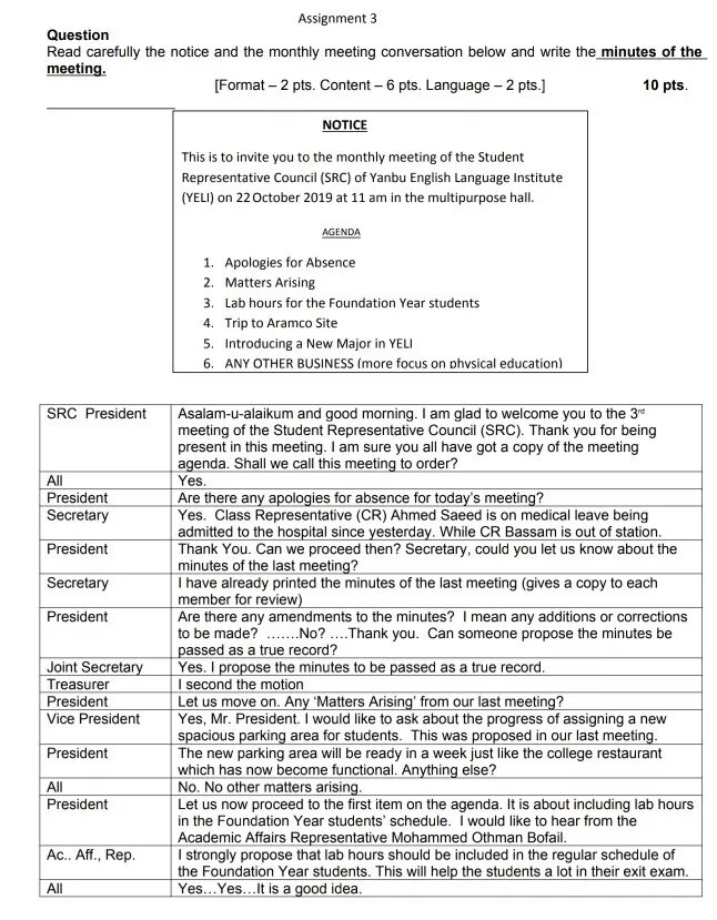 How to write minutes. How to write minutes