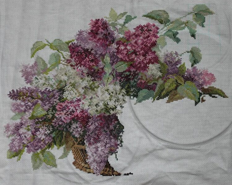 алиса сирень. сирень риолис вышивка. риолис 2023 сирень. вышивка сирень. куст сирени живопись.