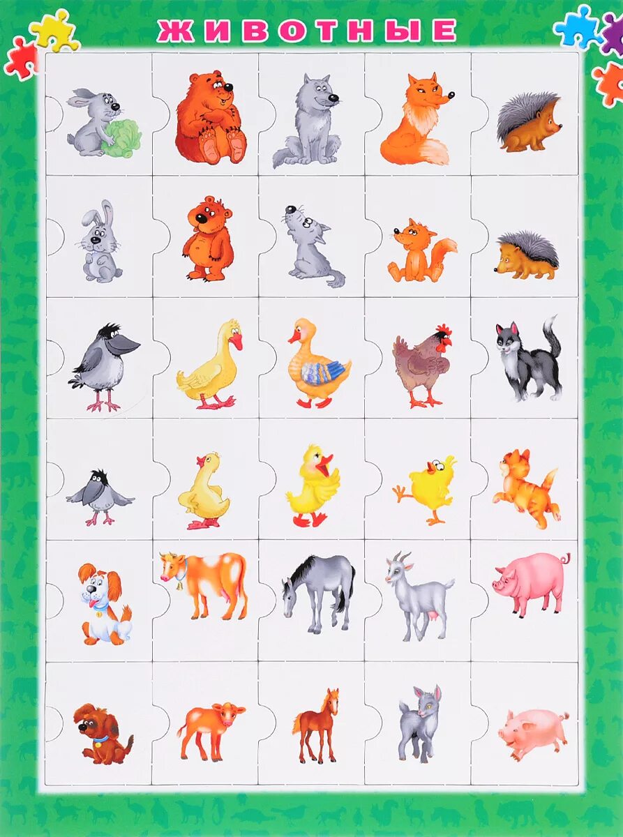 Дикие животные для детей. Малыши. Домашние животные. Карточки животные для детей. Набор картинок животных для детей.