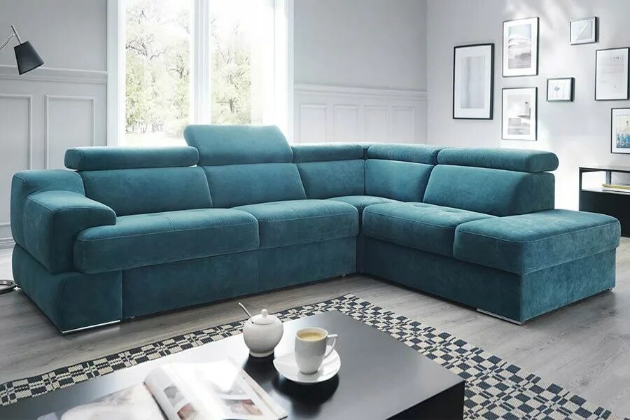 Maria Tufted Velvet Sofa, Blue New Basics One Kings Lane Blue tufted sofa, Velve