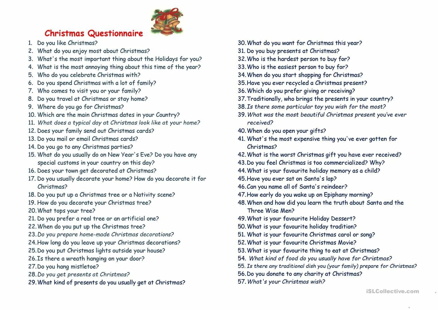 Christmas lesson upper intermediate. Christmas questionnaire. questions about christmas. questions about new year and christmas. easy questions about christmas.