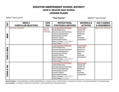 Lesson plan school