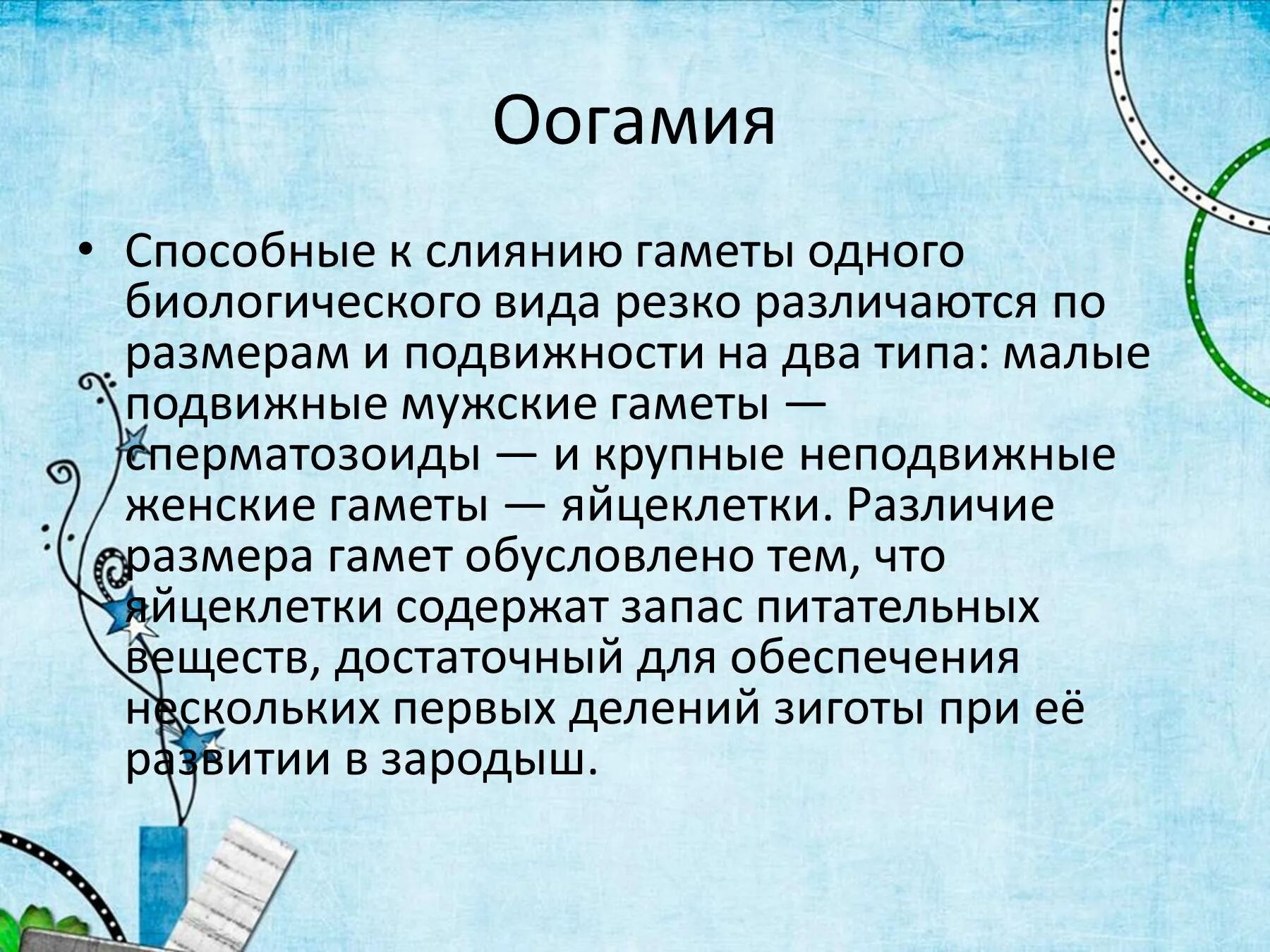 Гамета содержит