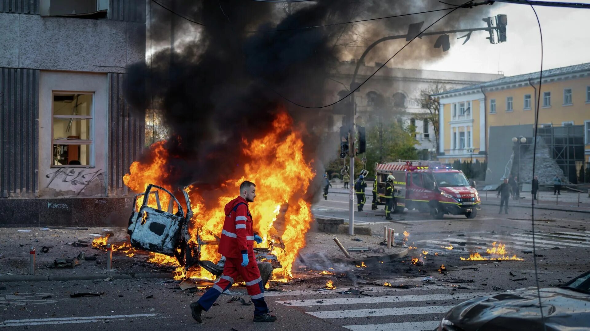 10 октября новость. Пожары и взрывы. Взрывы в Киеве.