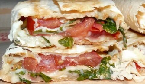 Лаваш с овощами в духовке