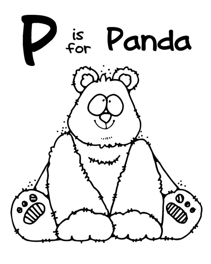 P is for. Раскраска панда. letter p panda. p is for panda.