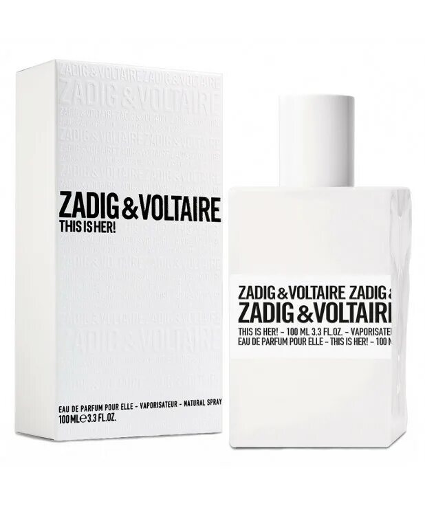 Духи Zadig Voltaire 100 ml. Zadig & Voltaire this is her! EDP, 100 ml. Парфюмерная вода Zadig & Voltaire this is her. Zadig Voltaire this is her 100ml. Купить духи zadig