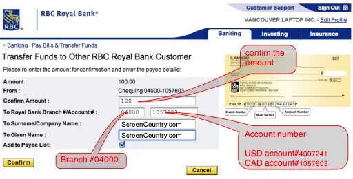 RBC Bank. Royal Bank of Canada. Канадский банк RBC.