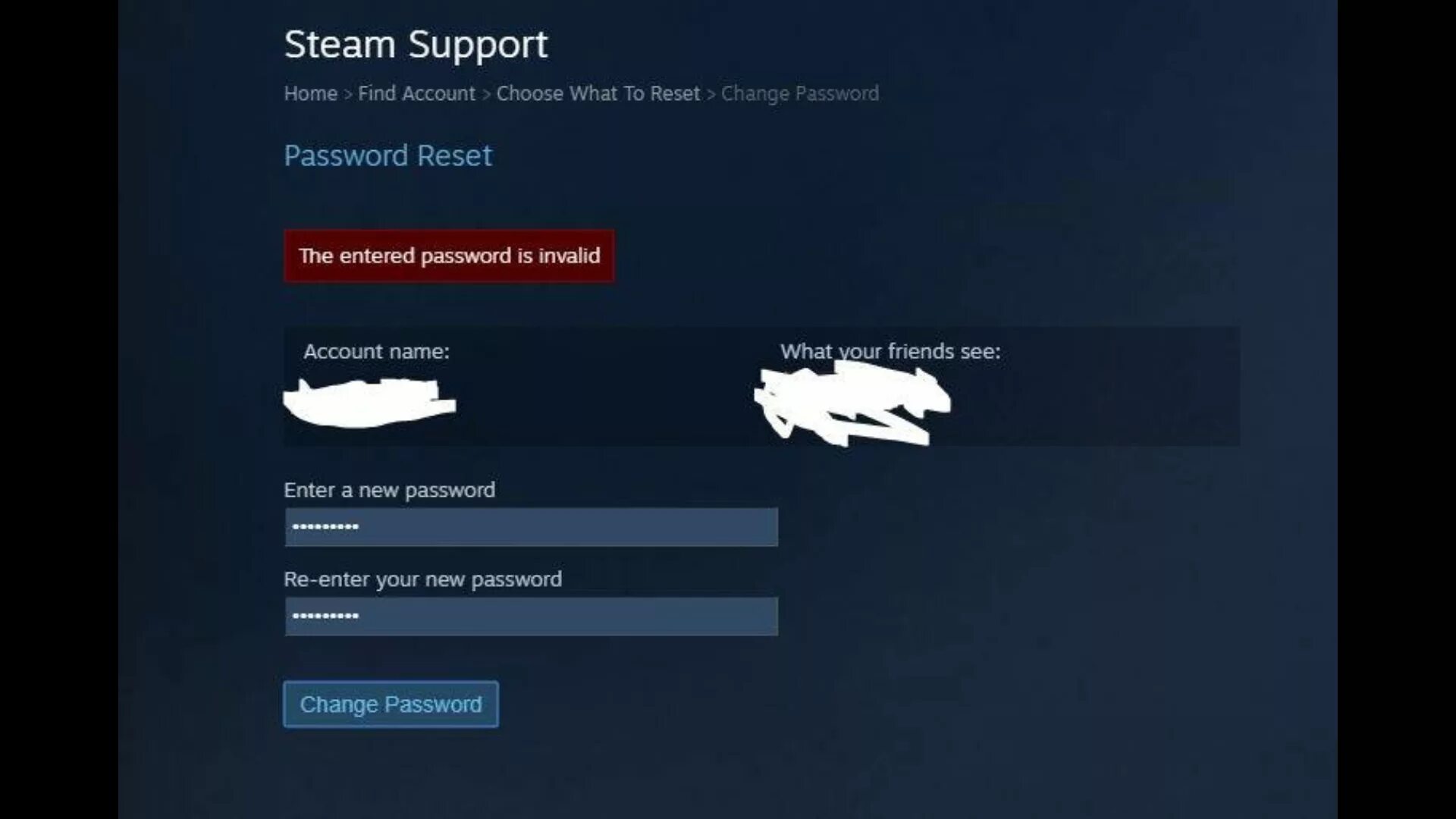 Can t reset your password
