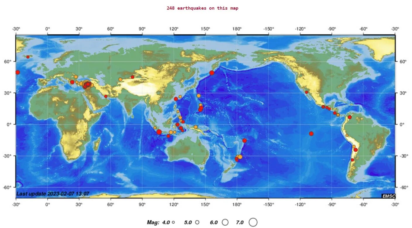 Страны на территории которых происходят частые землетрясения