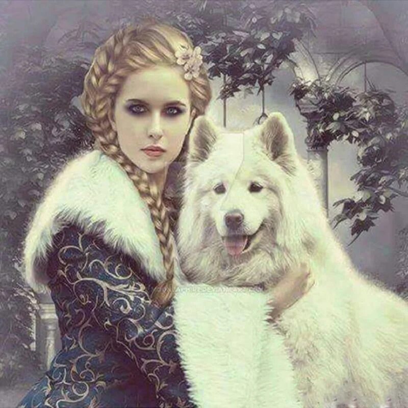 девушка с волком. волчица и женщина. девочка белый волк. принцесса мононоке фэнтези с волком. блондинка с белым волком.