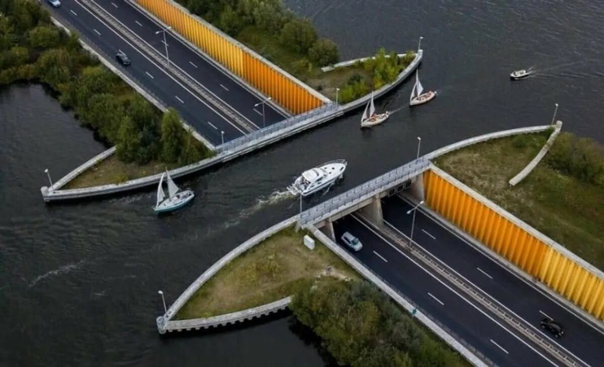 Дорога 7 метров. Акведук Велувемеер Нидерланды. Водный мост Veluwemeer, Нидерланды. Водный мост в Биддингхёйзене Нидерланды. Мост в Нидерландах акведук.