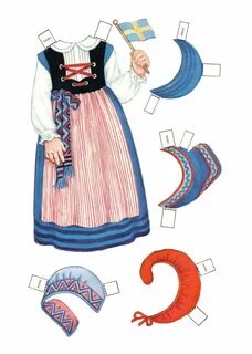 Бумажная кукла в народном костюме