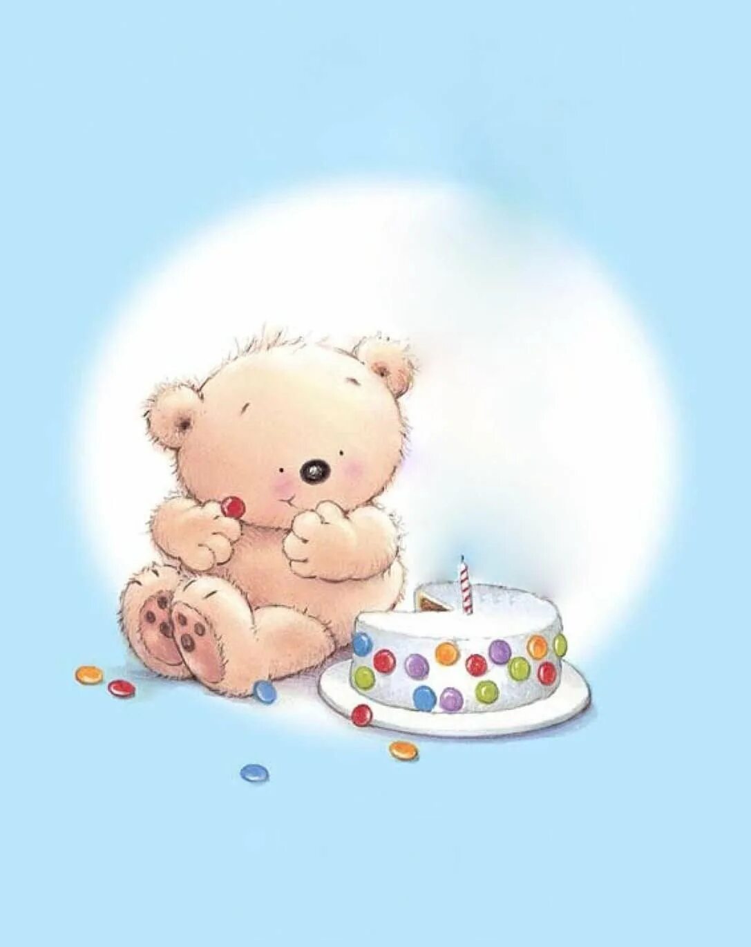Мишка на день рождения ребенку. Милая открытка с днем рождения. Медвежонок с тортиком. Милые иллюстрации с днем рождения. Детские открытки с мишками.