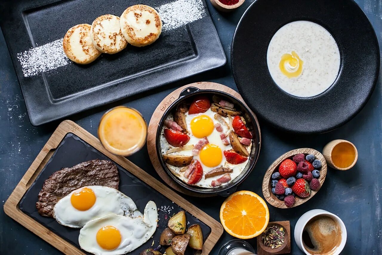 We made breakfast