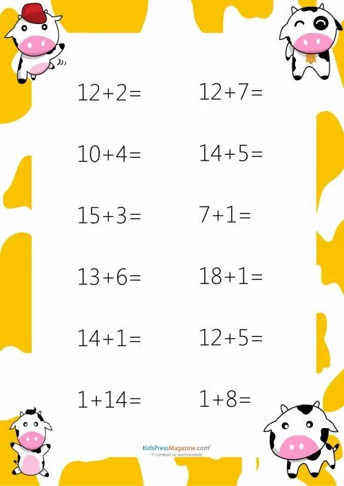 Do the sums 1. Math for kids. maths sums for kids. worksheet do the sums 1-20. easy math for kids.