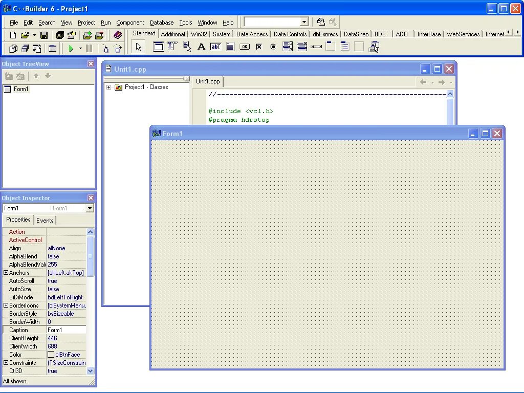 C builder 6. Borland c++ Builder 1999. Палитра компонентов c++ Builder. Borland c++ Builder 6. Главное окно c++ Builder.