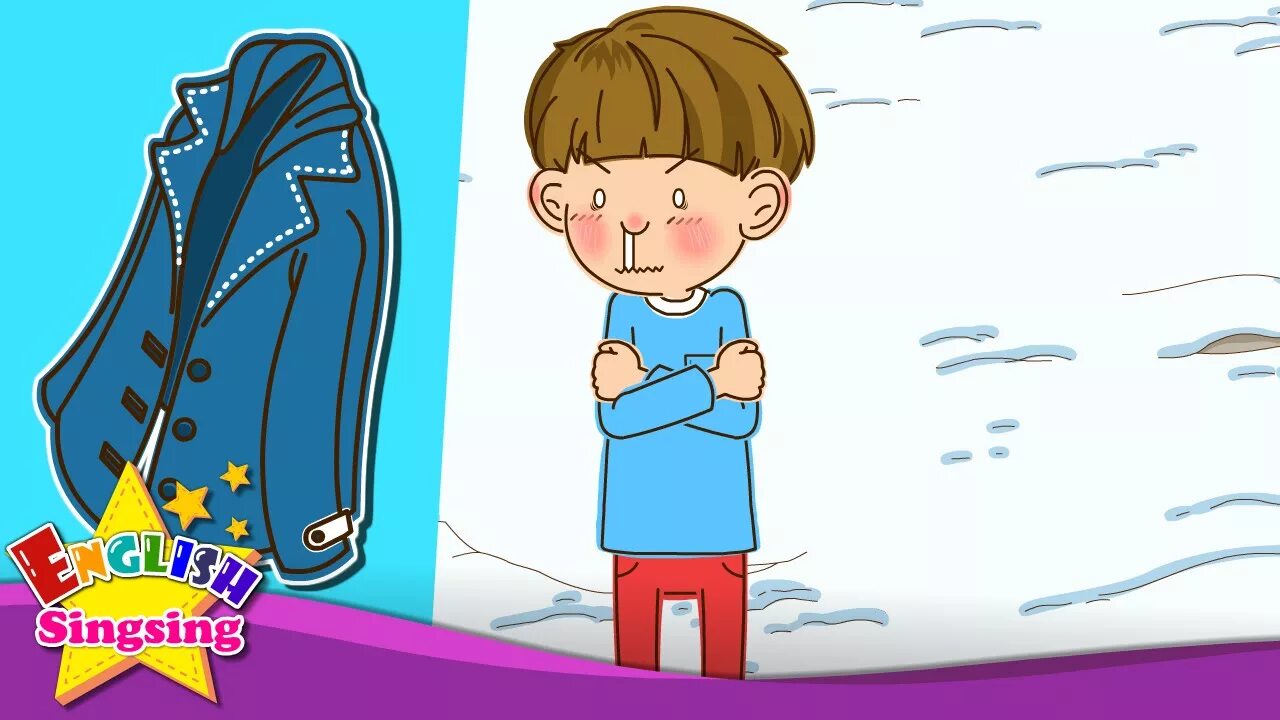 English SINGSING одежда. Jacket Kids английский для детей. Put on your Coat. Put on. Its me wear