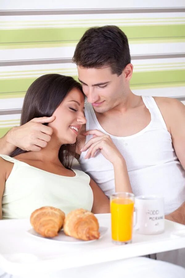 Is being affectionate. Завтрак пара гиф. affectionate.