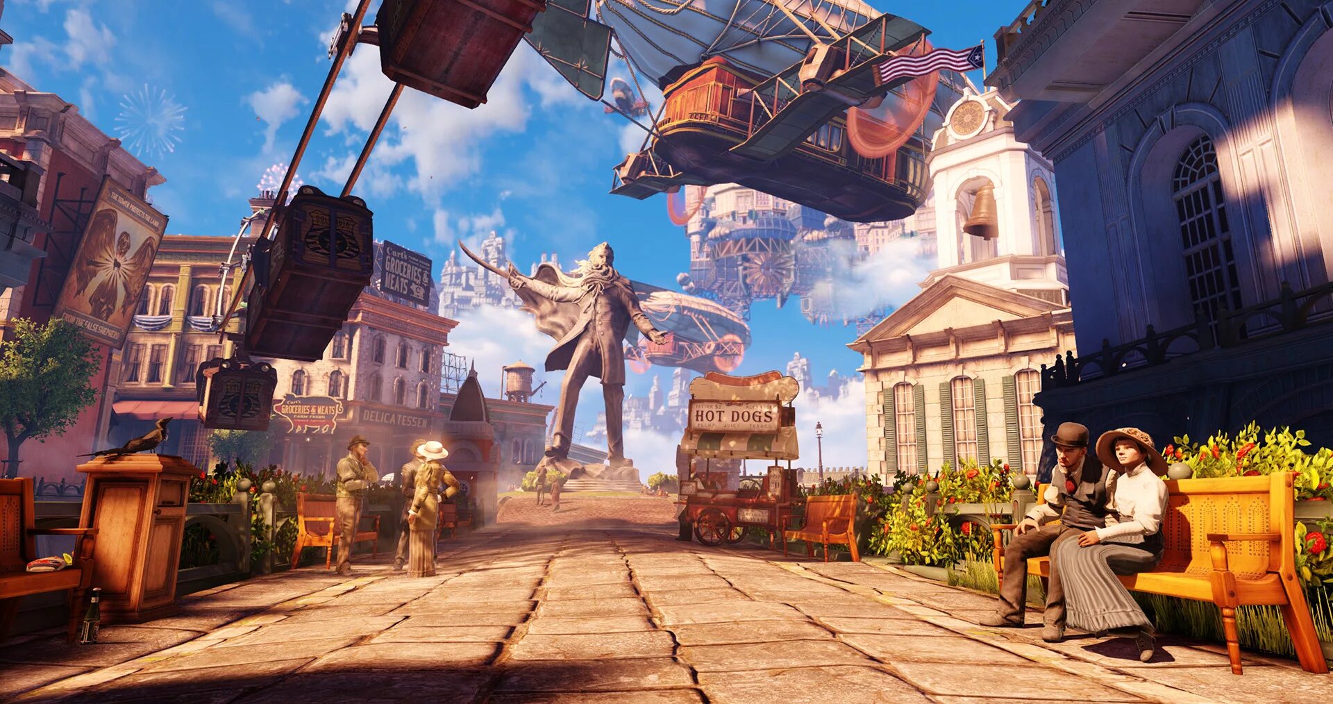 Bioshock infinite сохранения. Bioshock 3 infinite. bioshock infinite кадры. bioshock infinite 2k (компания). bioshock infinite улицы.