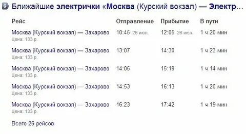 Курский вокзал подольск расписание на завтра