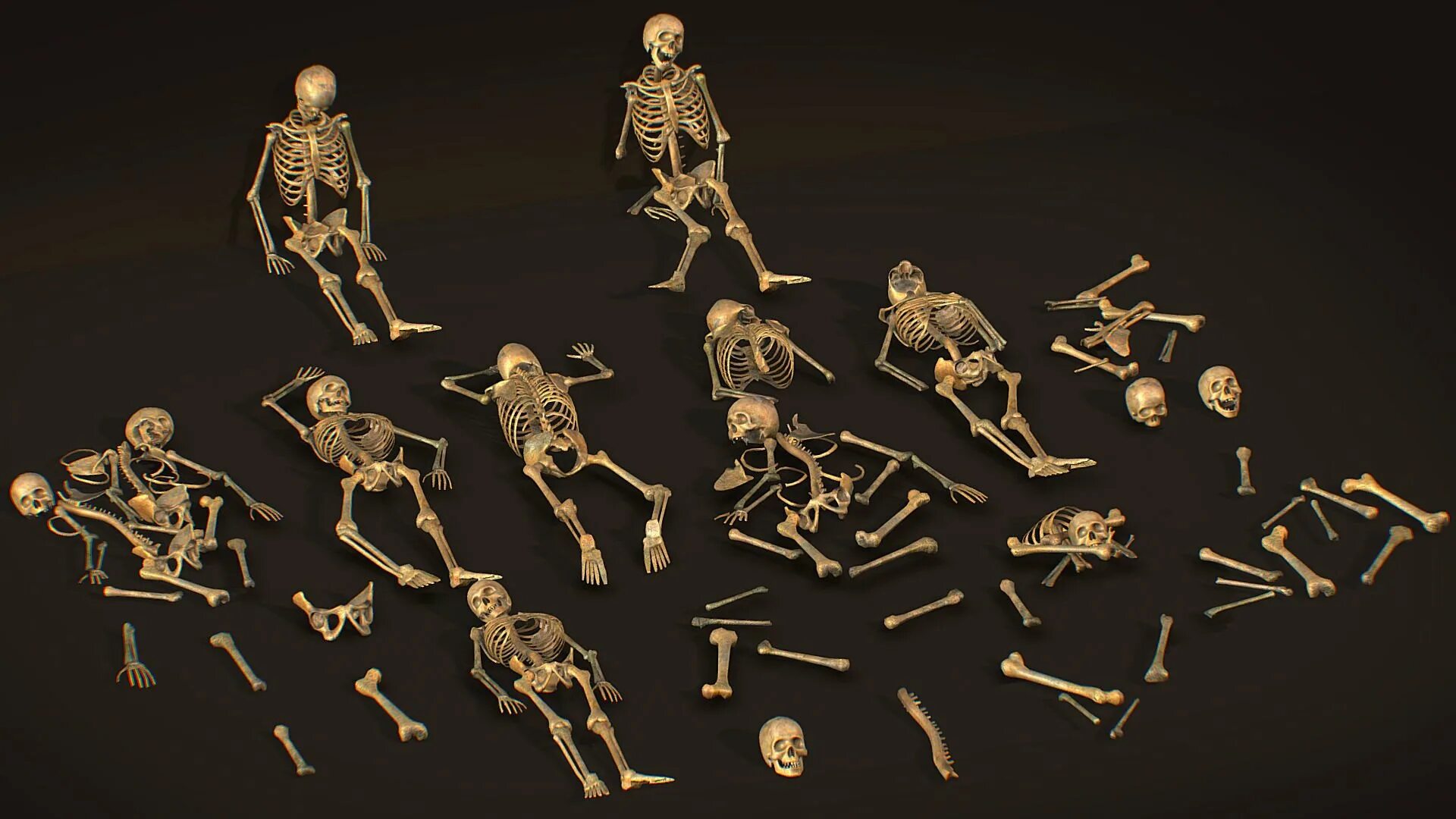 Скелет 3д референс. Скелет лежит. 3 Скелета. Скелет человека в разных позах.