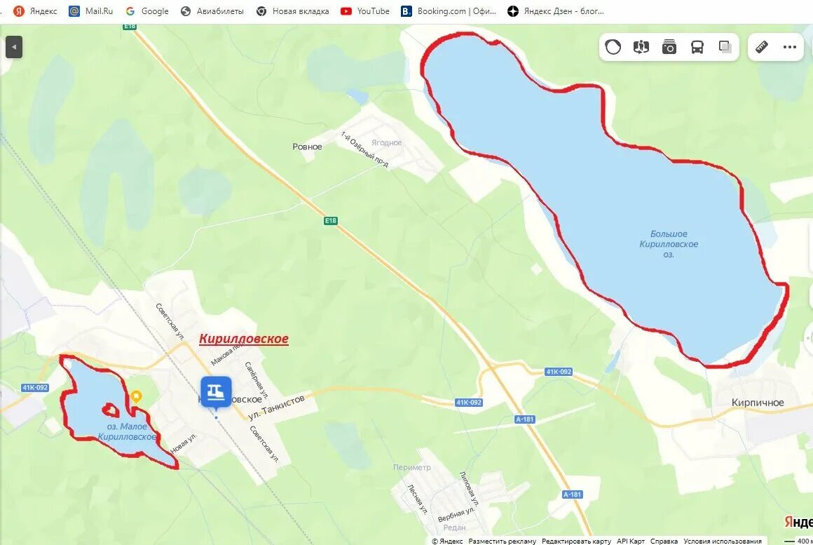 Озеро малое на карте 5f0795f97a8a94000eda1103 Поселений (ИЖС) Российская Федерация, Уральский ФО, Чел
